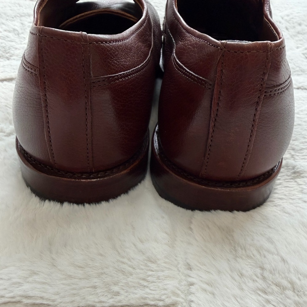 $395 Allen Edmonds Jackson Brown Lace Up Derby Oxford Leather Shoes 11 Wide - Picture 6 of 9